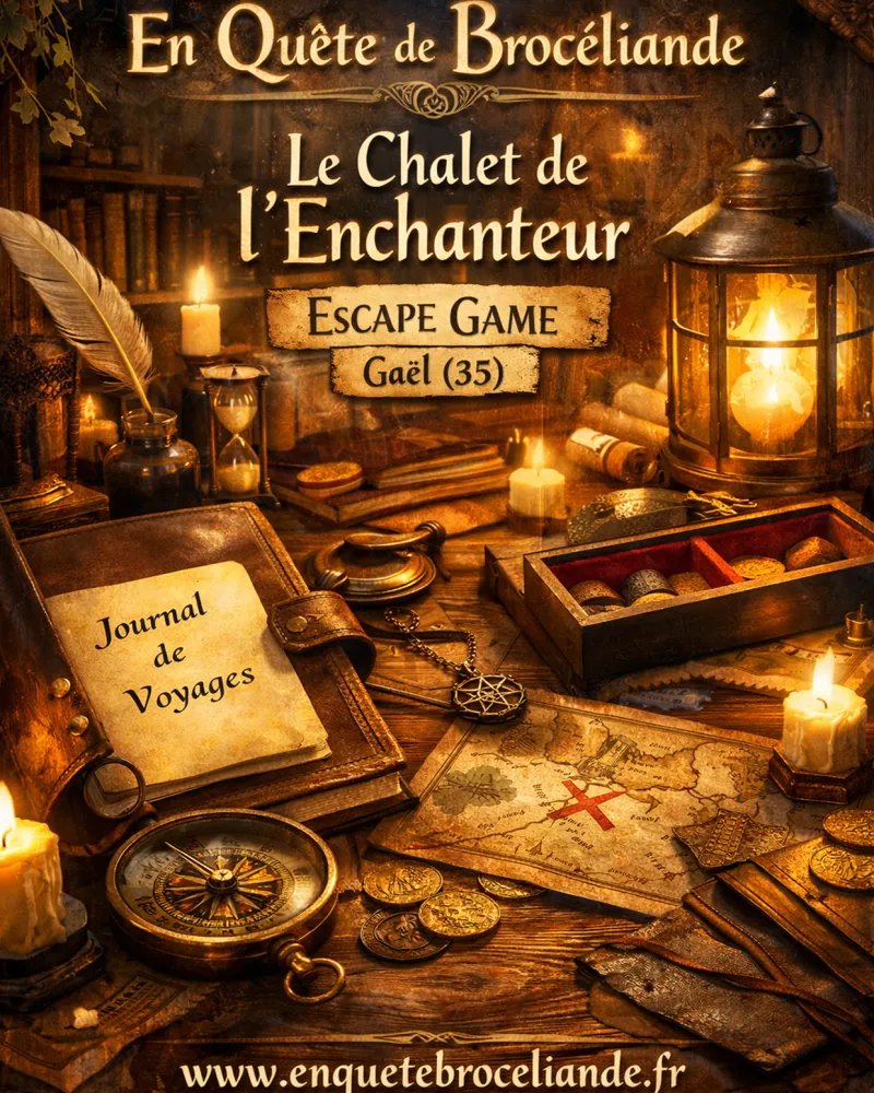 En Quête de Brocéliande vous présente son 2ème Escape Game à Gaël (35).
Tentez cette fois-ci d'entrer dans la demeure de l'Enchanteur, laissez-vous guider par la magie de ces lieux.